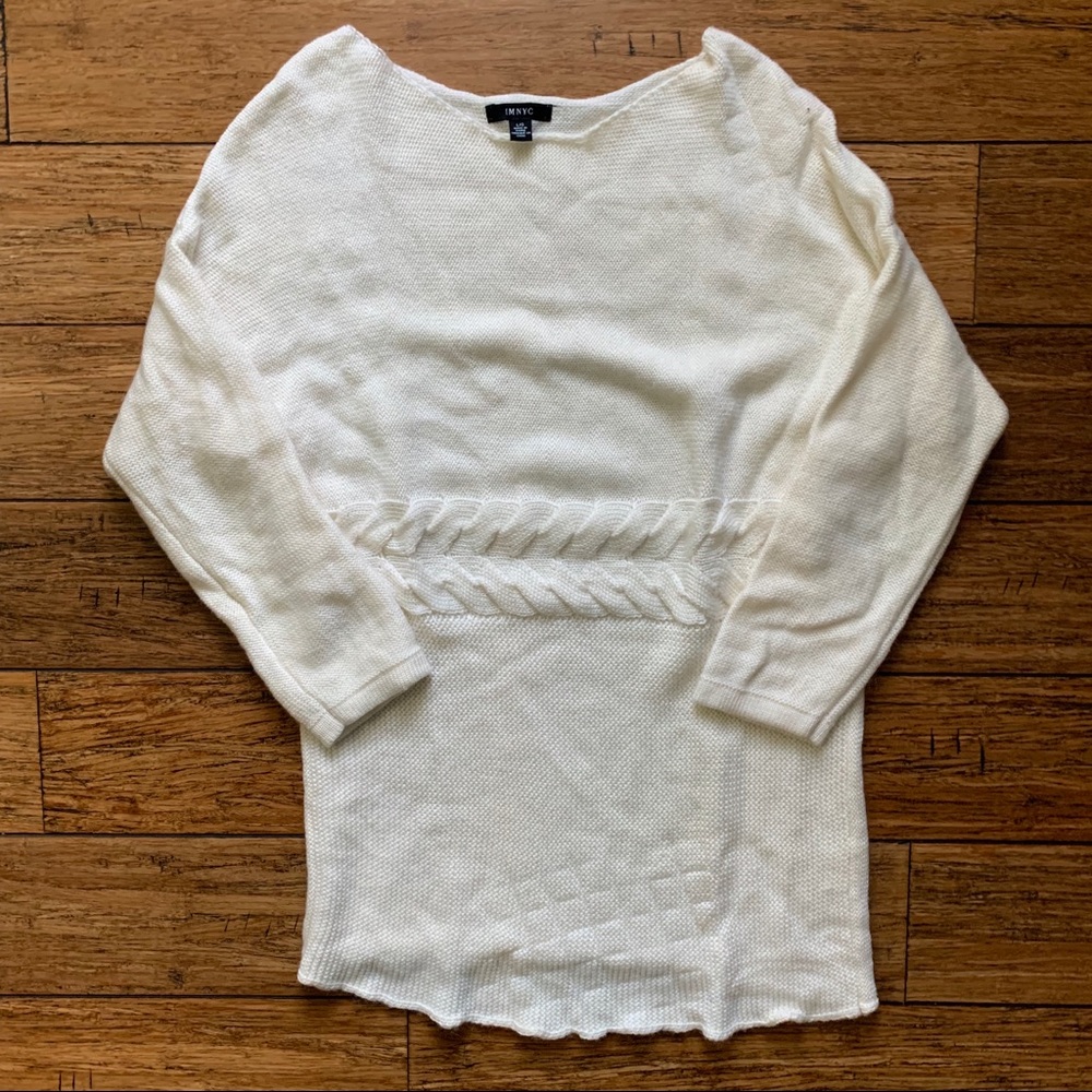 3 for $30 Off White Ivory Mixed Stitch Sweater